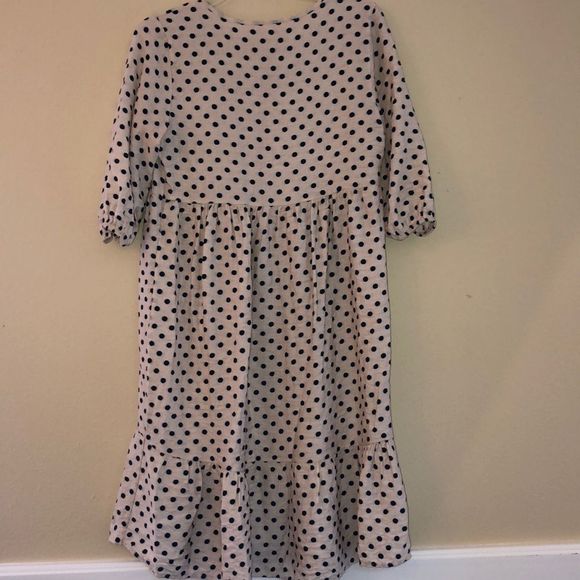 Hailey & Co Polka Dot Ruffle Midi Dress Size Small - Picture 6 of 6